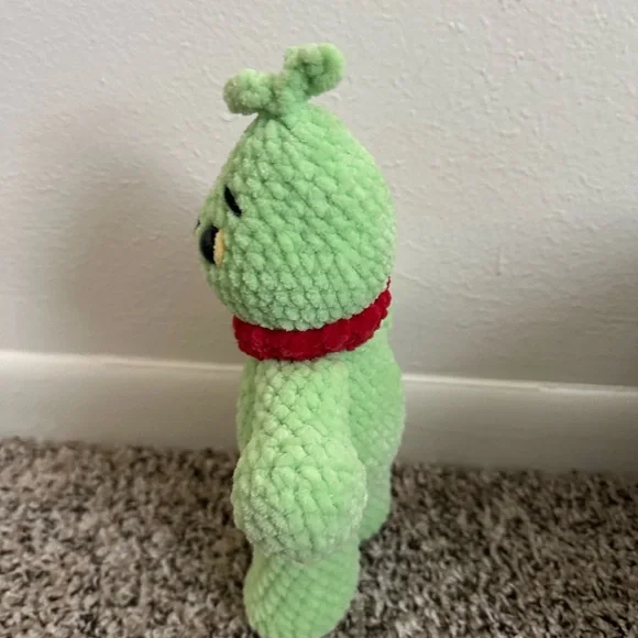 Adopt a Grinch Christmas Crochet Grinch Plushie - Picture 4 of 4